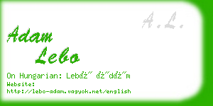 adam lebo business card